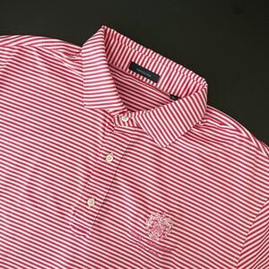 Trump International Golf Turtleson Polo Shirt Mens Large Pink Stripe Performance